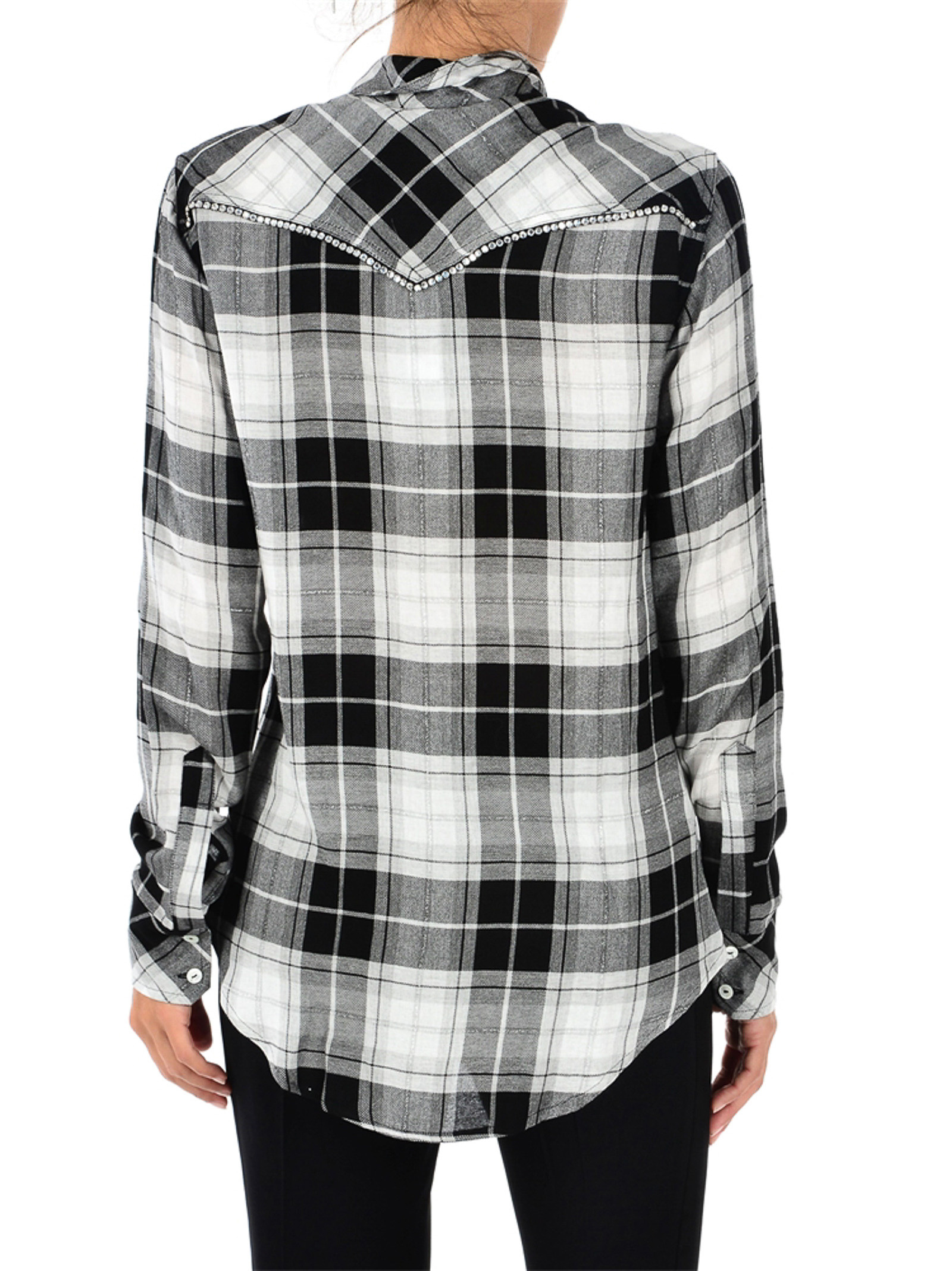 Ermanno Ermanno Slim Plaid Shirt In Gray