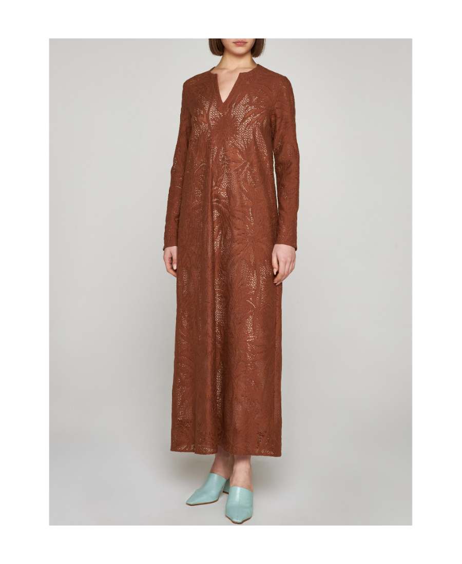 Max Mara A Long Dress In Brown