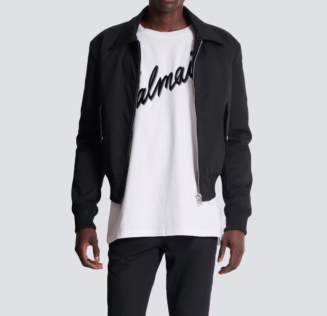 Balmain Men White Crewneck T-shirt With Maxi Logo Lettering On The Front In Cotton Man In White
