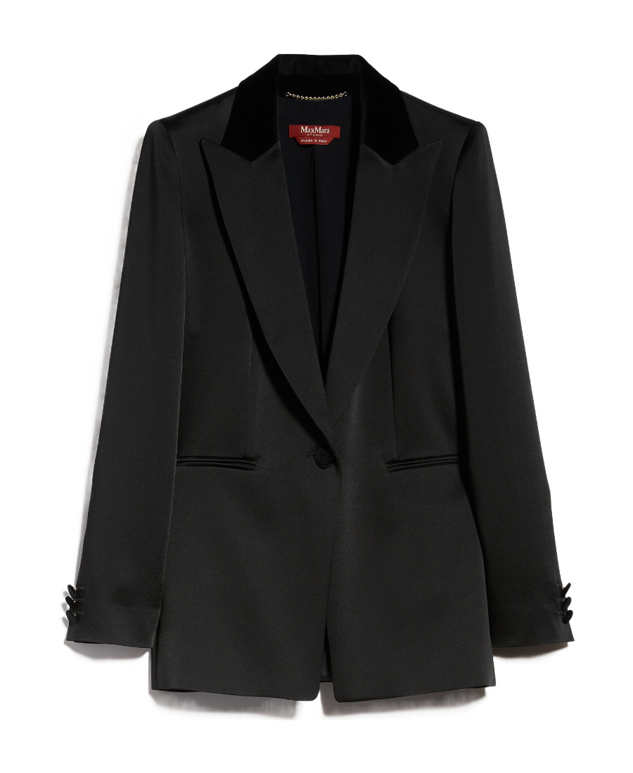 Max Mara Single-breasted Suit Jacket In Black