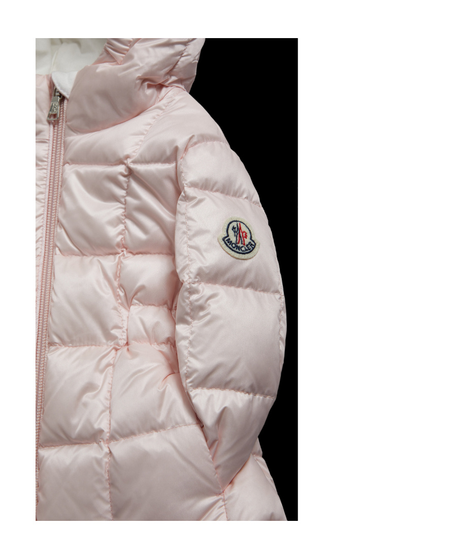Moncler Enfant Zip-up Hooded Jacket In Pink
