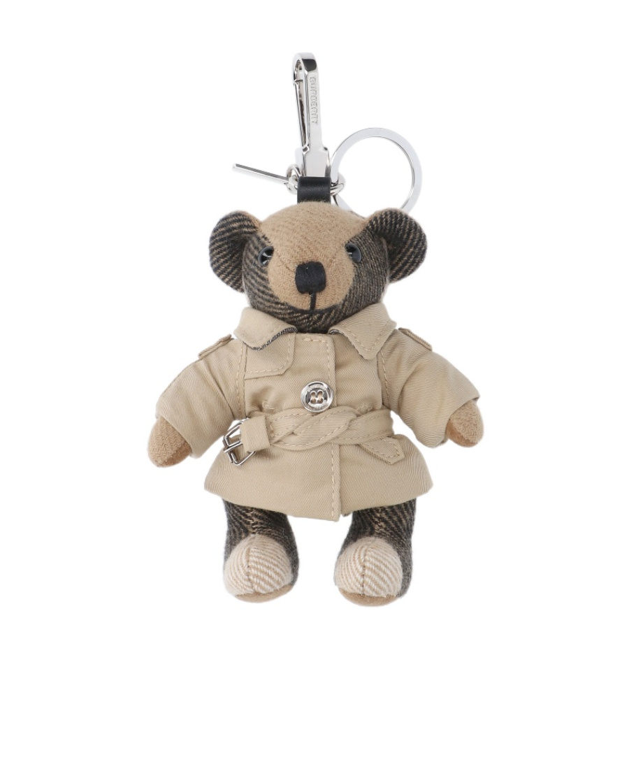 Burberry "thomas Trench" Keyring In Beige
