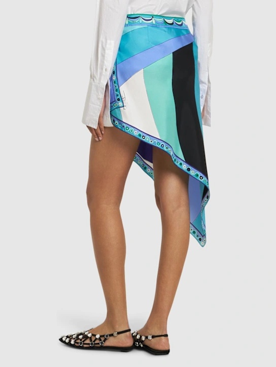 Shop Emilio Pucci Printed Chevron Mini Skirt
