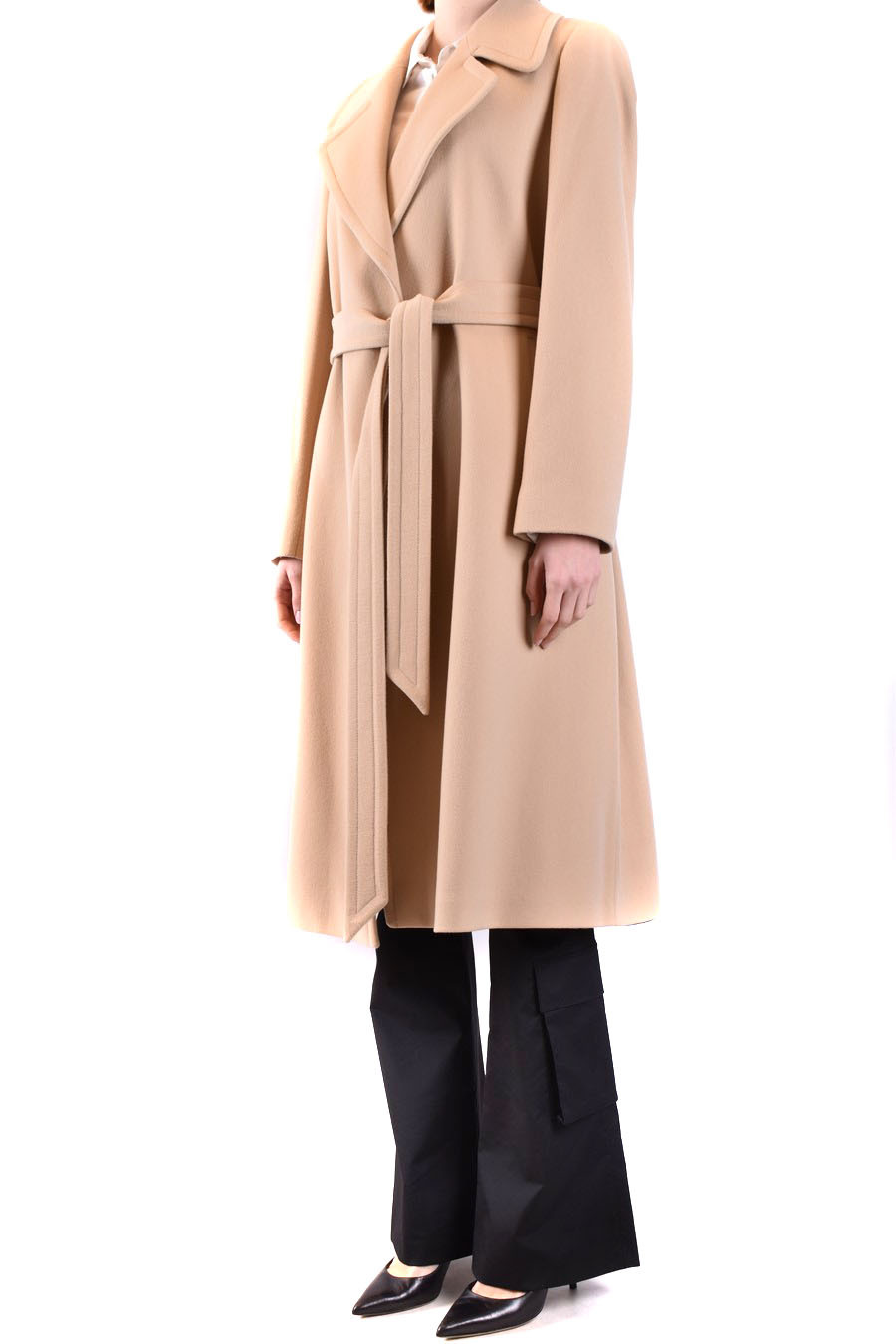 Tagliatore Waist Lapel Coat In Pink