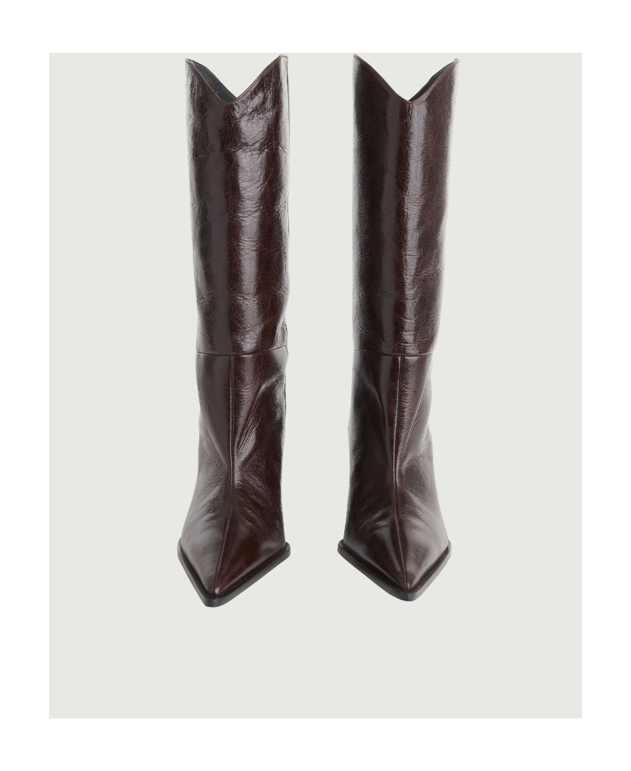 Coperni Pointed Short Boots In Brown