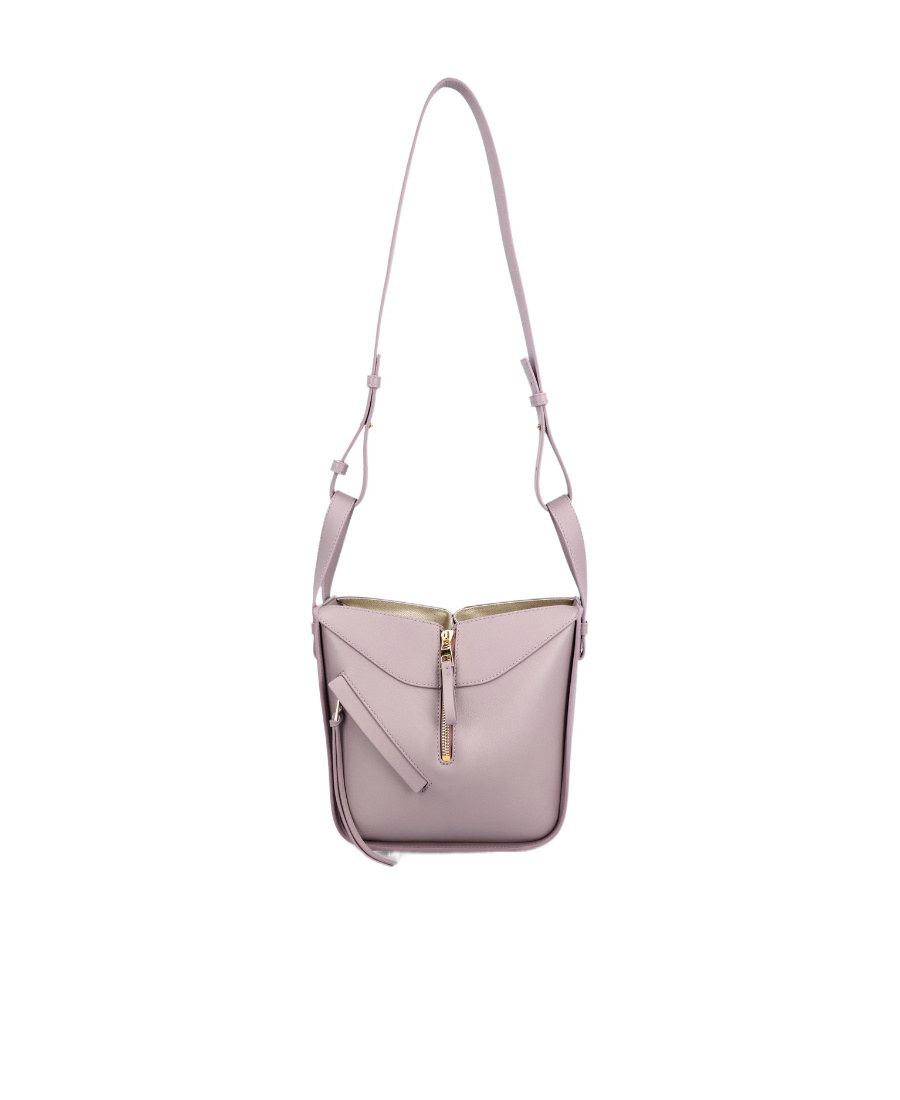 Loewe Compact Hammock Leather Handbag In Nude