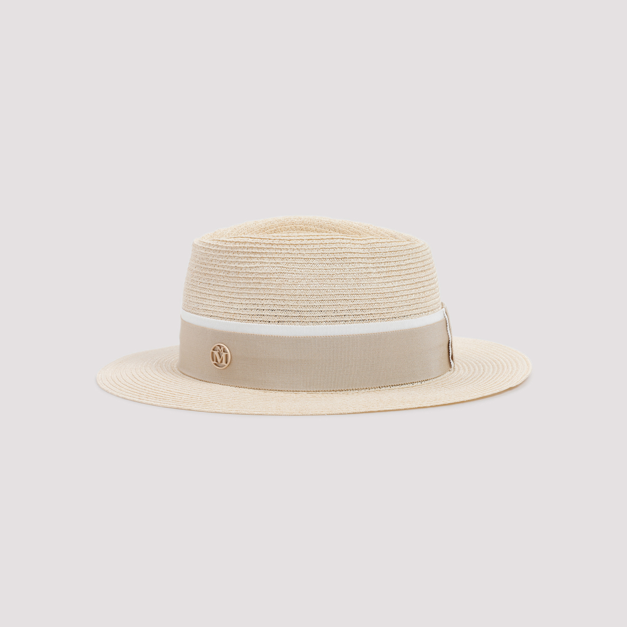 Maison Michel Logo Plaque Andre Hat In Neutral