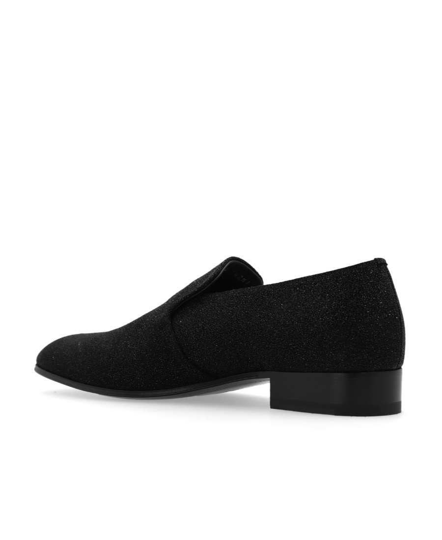 ALEXANDER MCQUEEN GLITTER LEATHER SLIPPERS