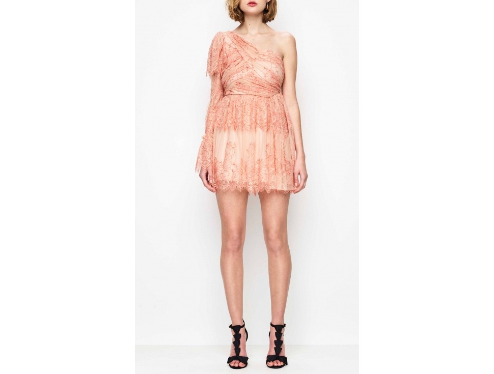 Alice Mccall One-shoulder Dress In Nude
