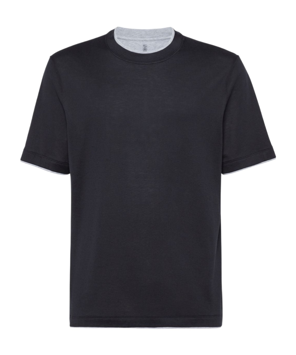 Brunello Cucinelli Contrasting-trim Jersey T-shirt In Black
