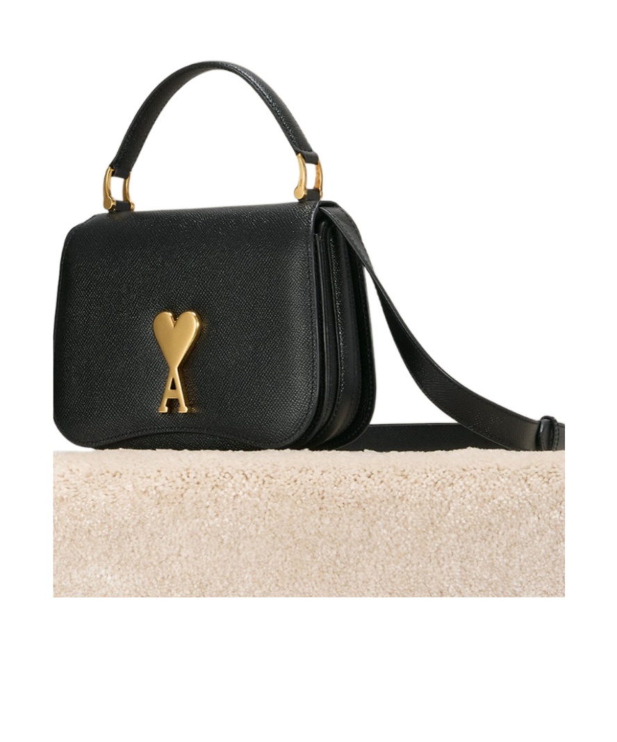 AMI ALEXANDRE MATTIUSSI AMI PARIS AMI DE COEUR LOGO PLAQUE MINI TOTE BAG 