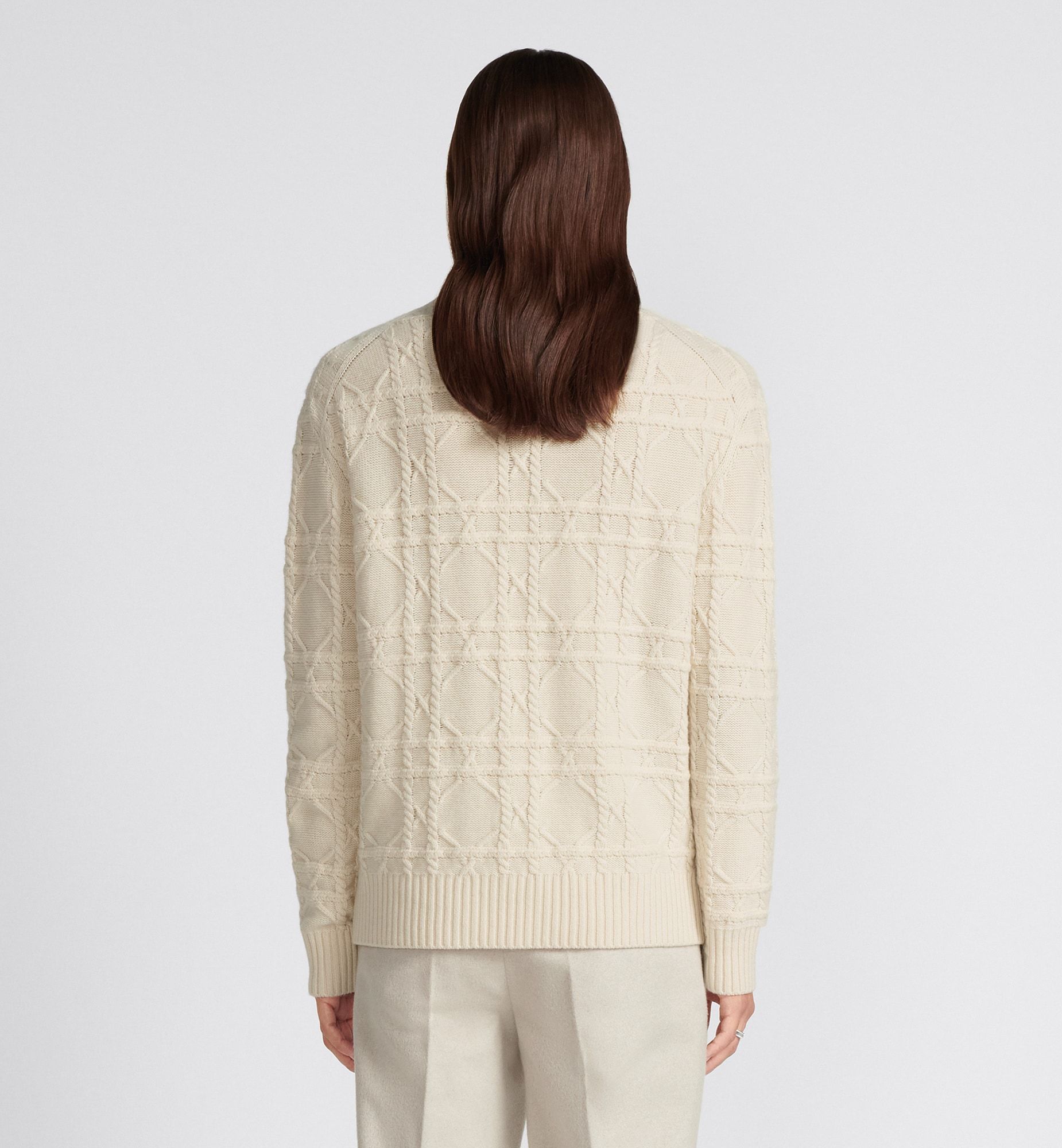 Dior Icons Pure Cashmere Turtleneck Sweater In White