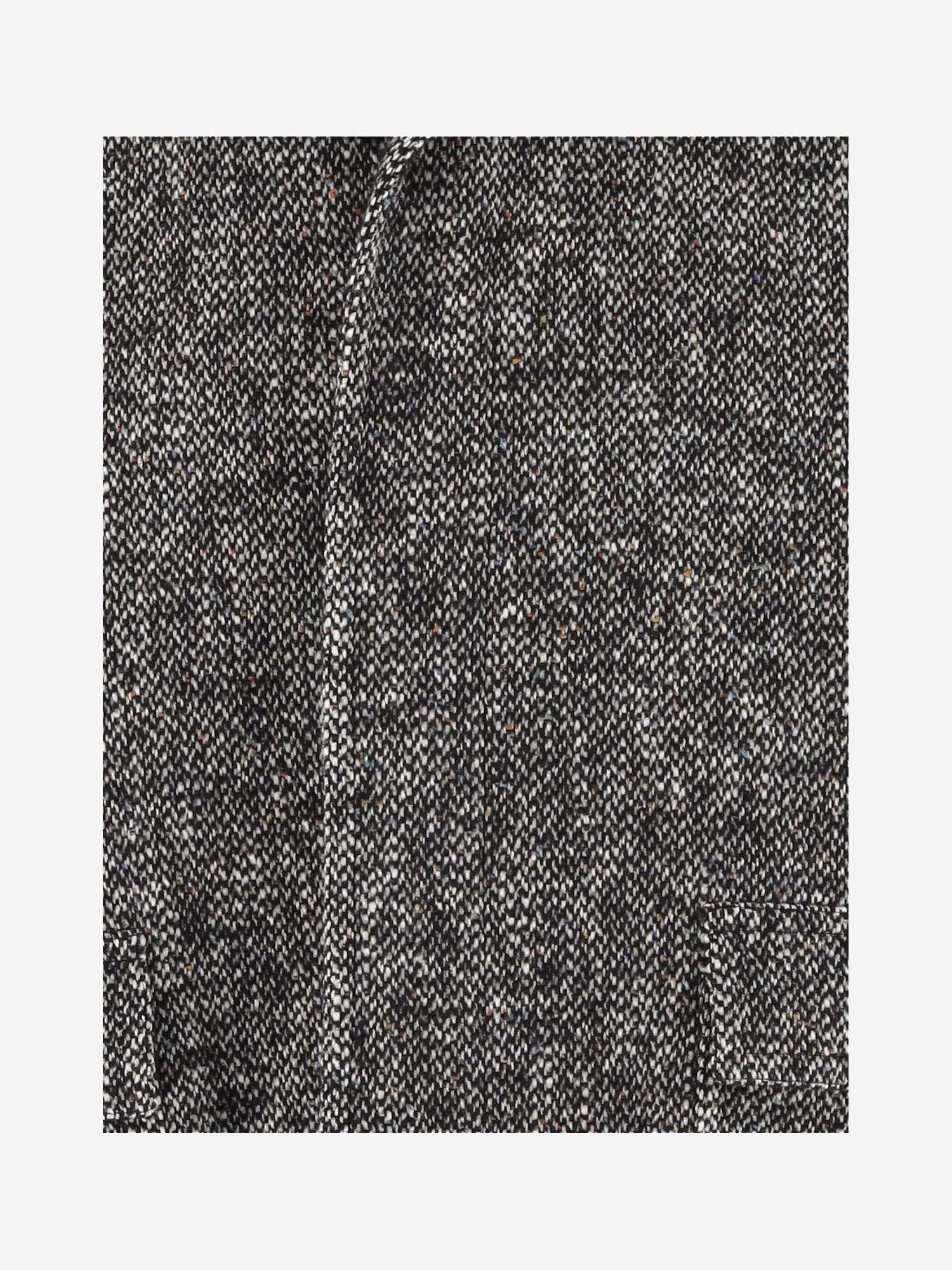 Tagliatore Gray Cotton Blend Coat In Black