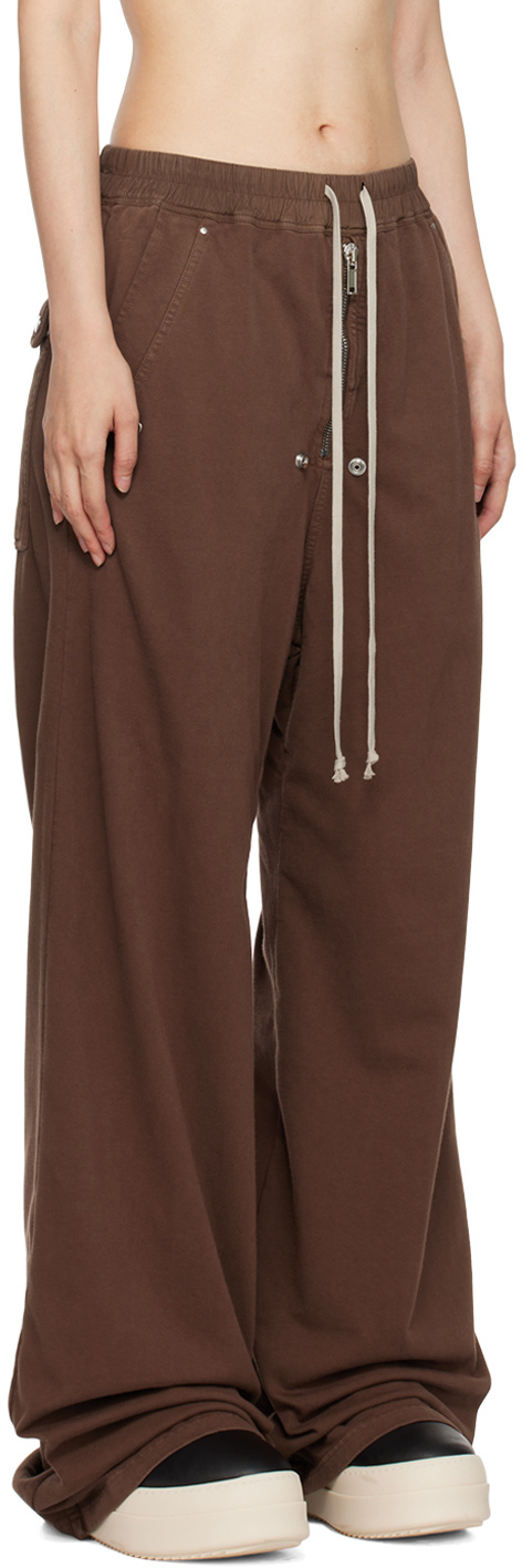 Rick Owens Drkshdw Brown Porterville Geth Bela Lounge Pants In Red