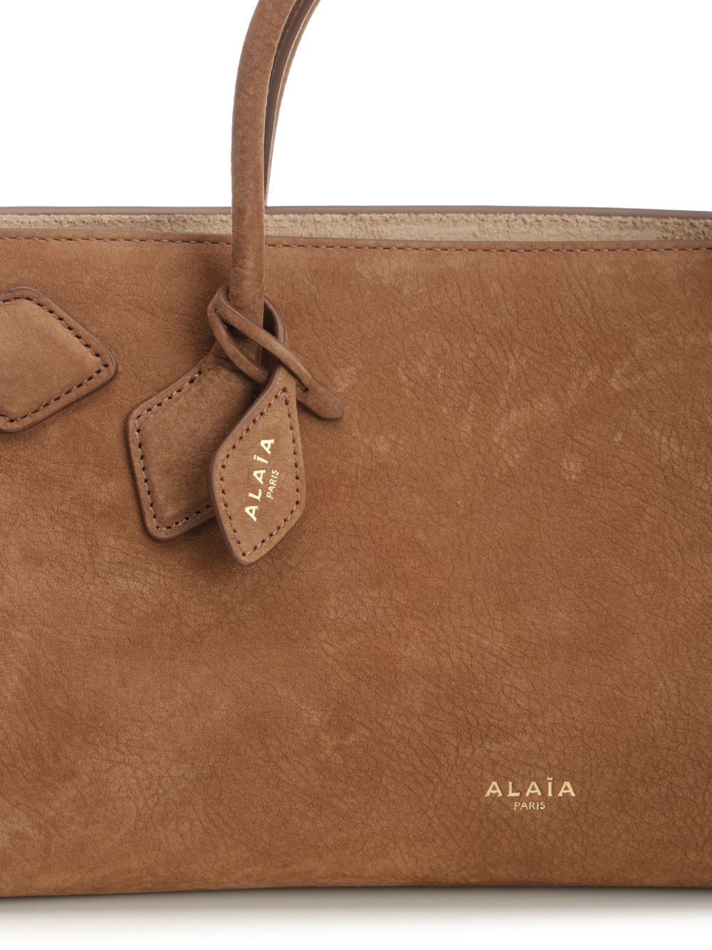 Alaïa Logo Tote Bag In Brown
