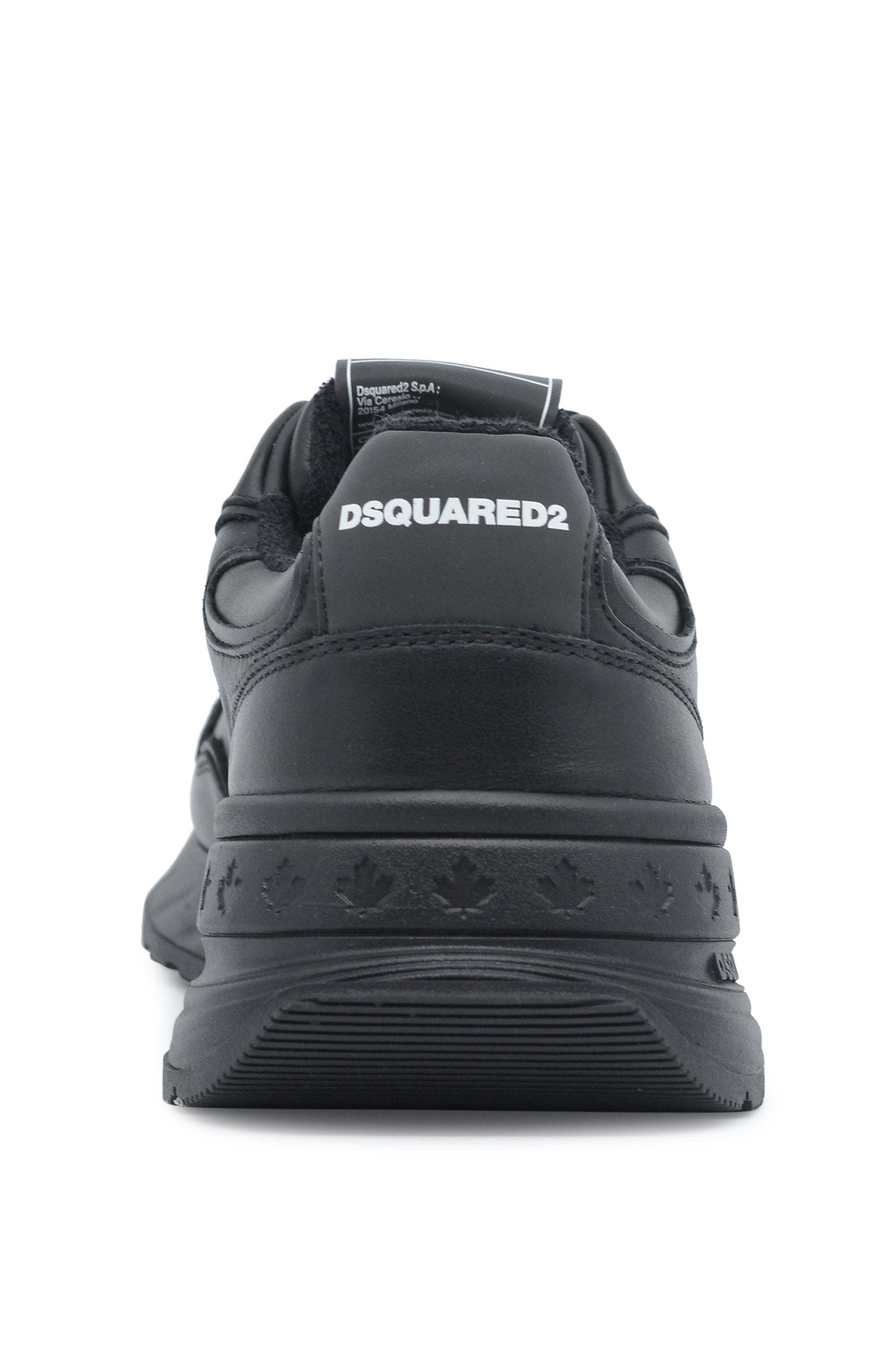 Dsquared2 Sprinter Leather Sneakers In Black