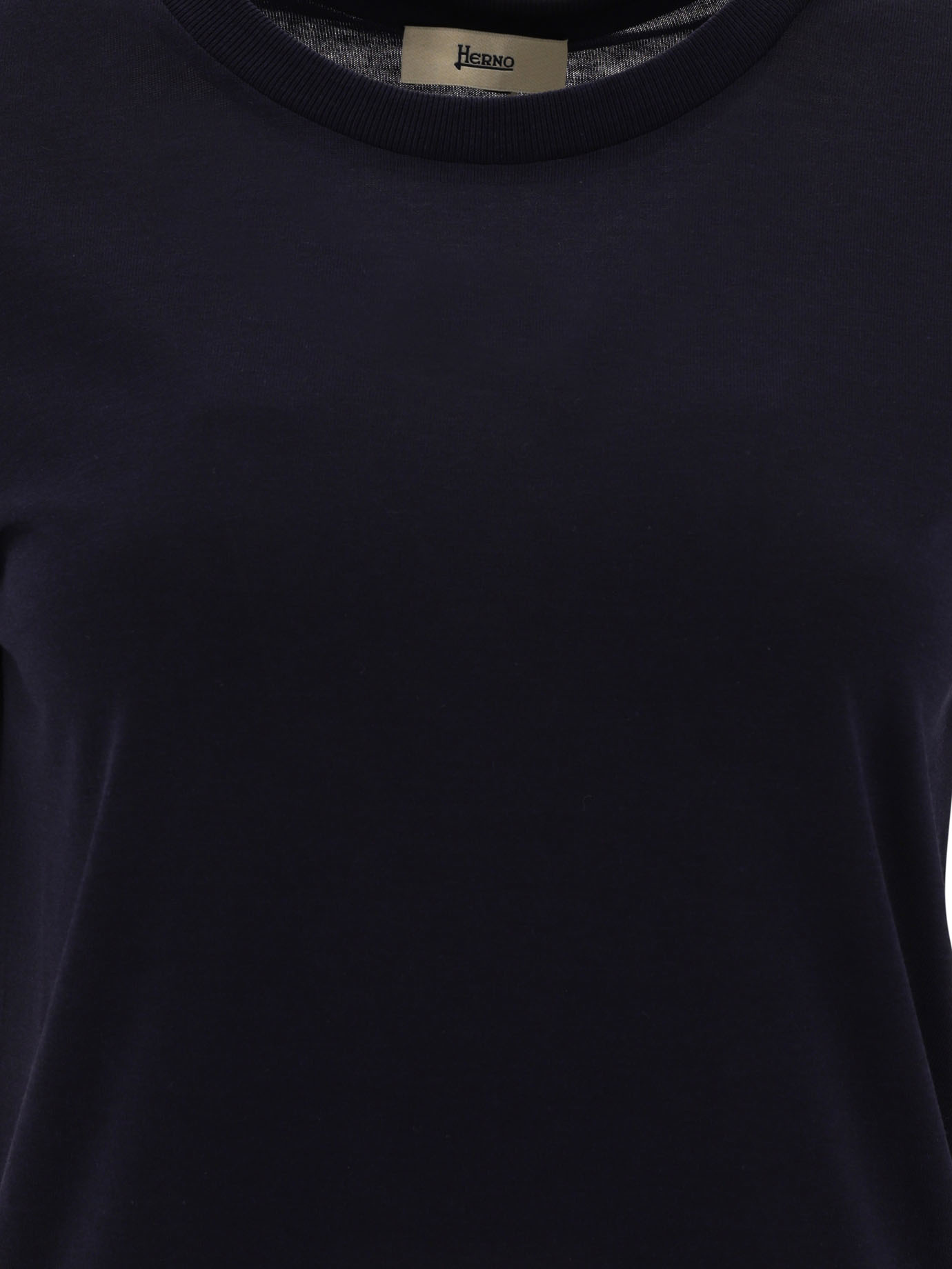 Herno T-shirt In Glam Knit Effect In Black