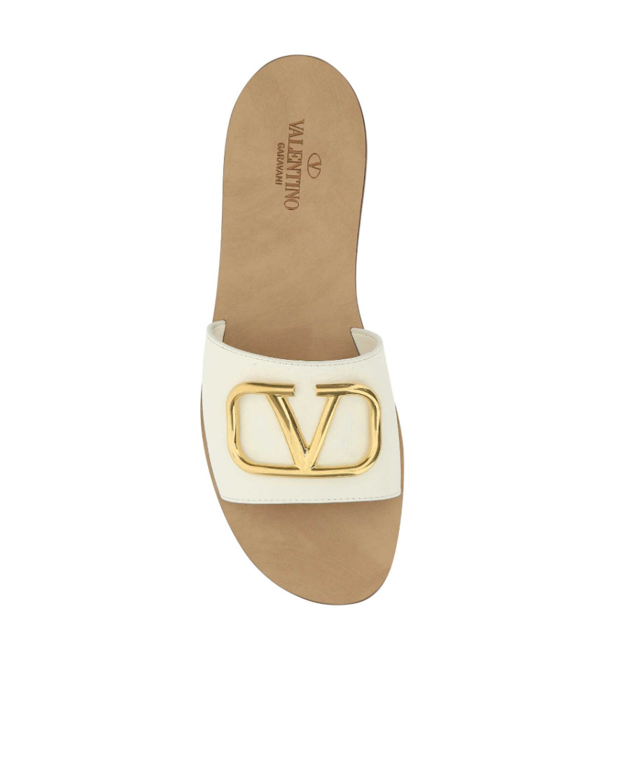 VALENTINO GARAVANI VALENTINO VLOGO PLAQUE SLIP-ON SANDALS