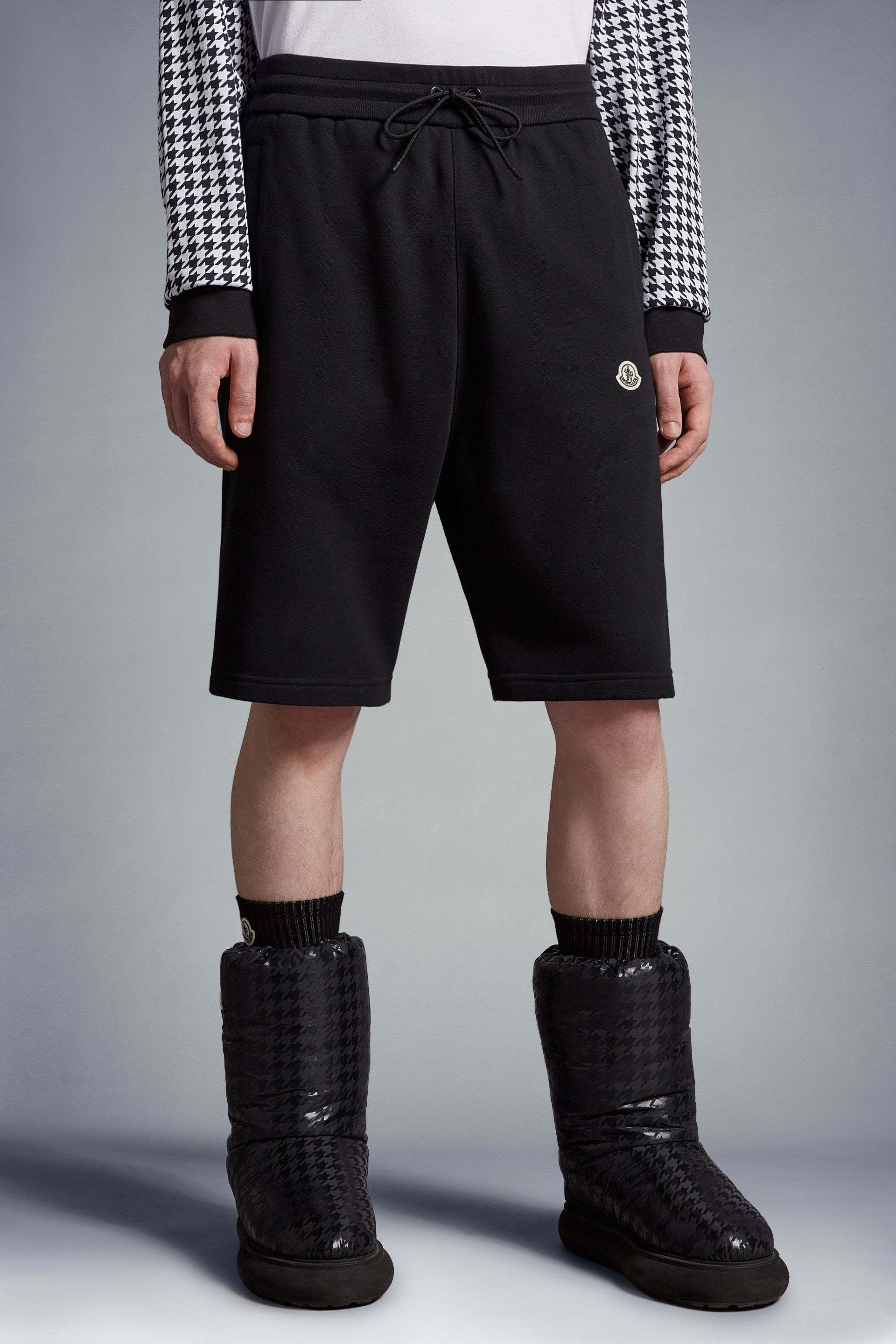 Moncler X Fragment Logo-print Track Shorts In Black