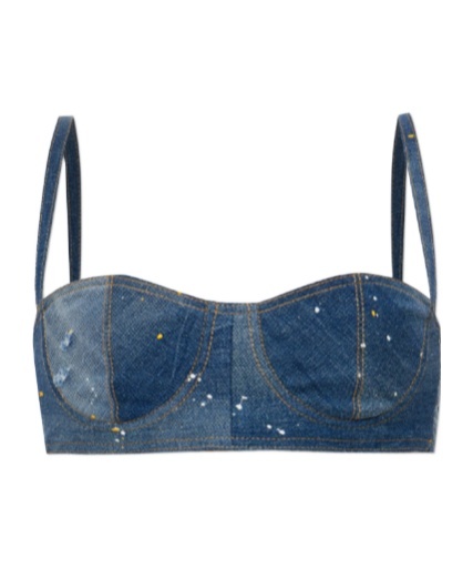 Dsquared2 X Bettter Distressed Denim Top In Blue
