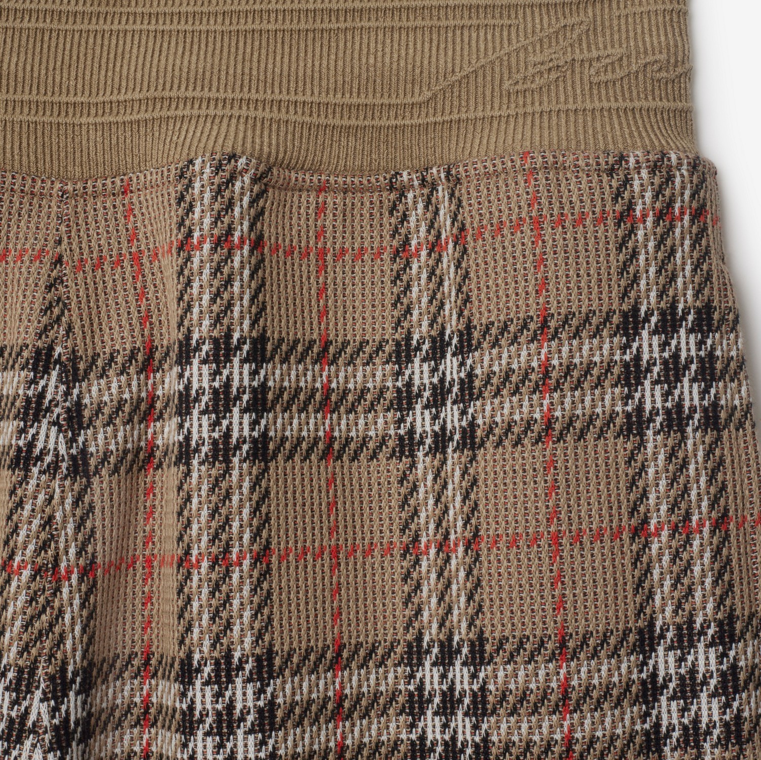 Burberry Check Cotton Blend Track Pants In Nut