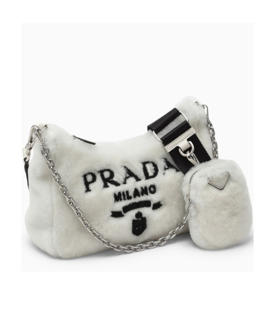 Prada Re-edition 2005 Mini Logo Three-in-one Shoulder Bag In White