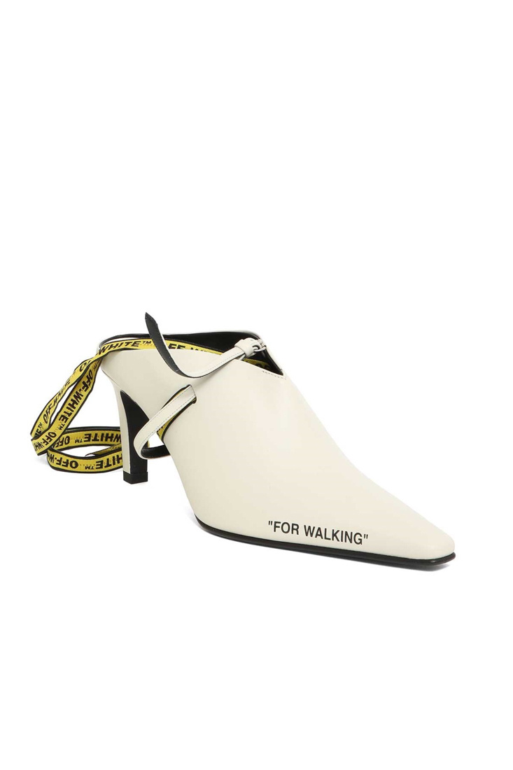 Off-white For Walking Cowhide Muller Shoes In White