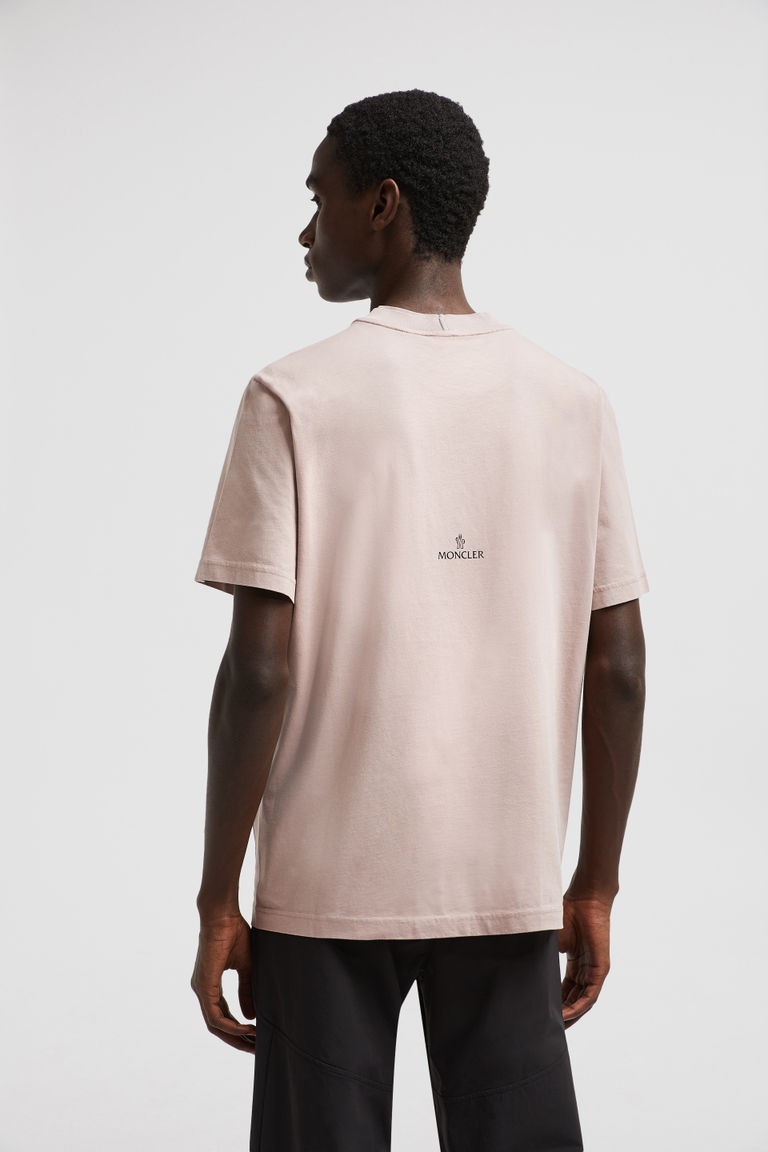 Moncler Logo-patch T-shirt In Nude