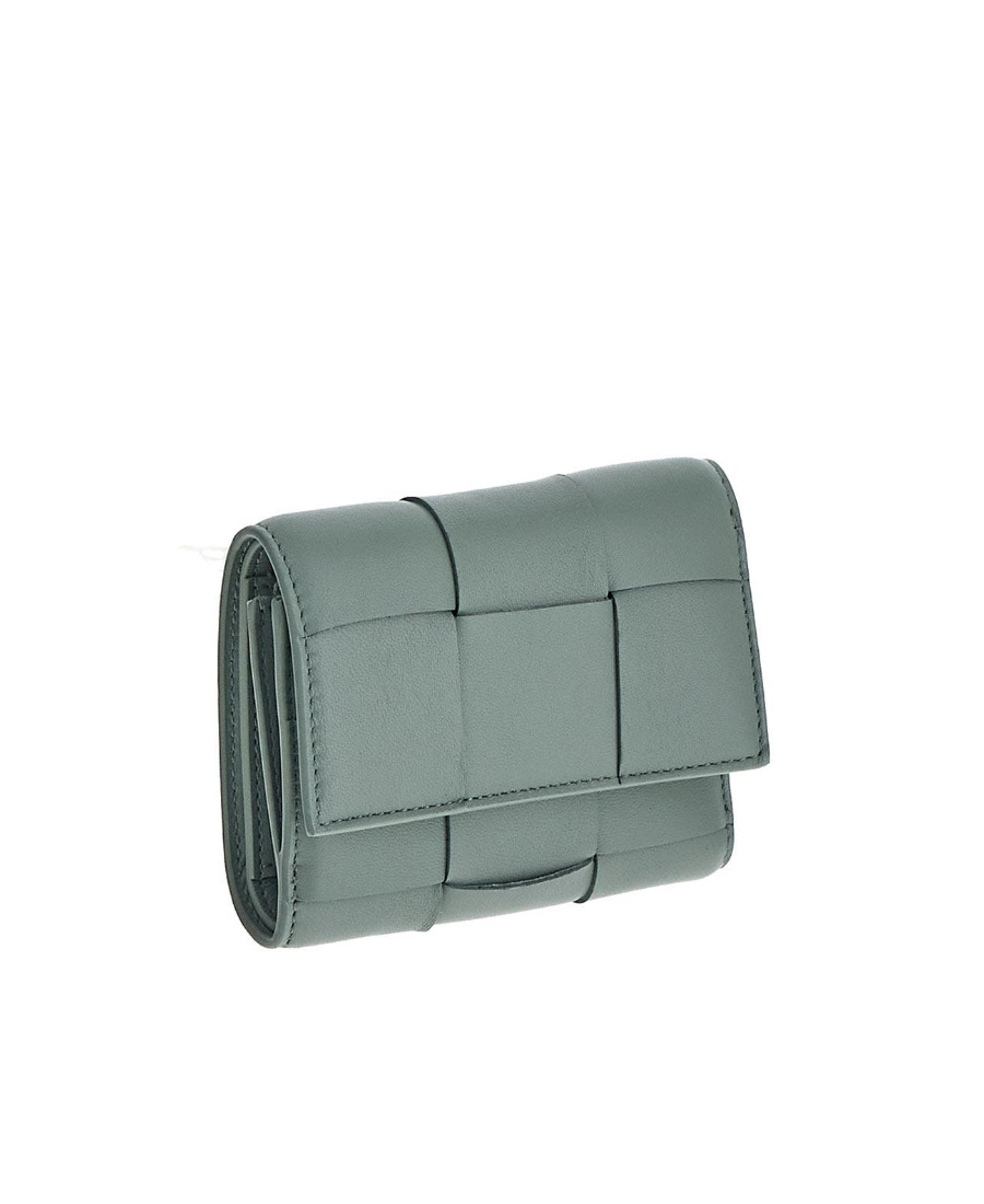 Bottega Veneta Zipper Wallet In Green