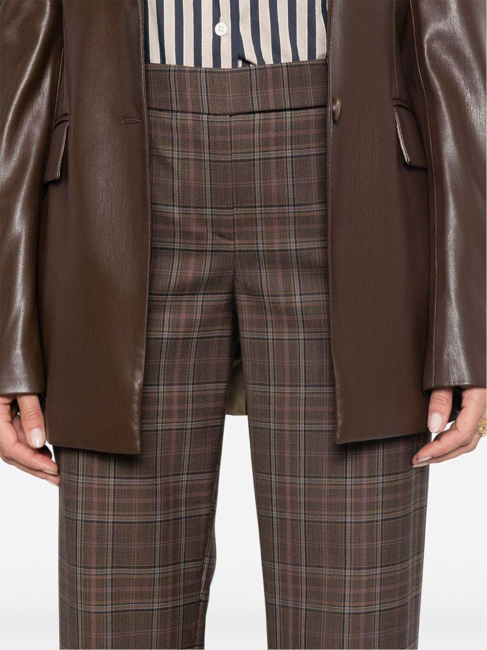Stella Mccartney Stella Mc Cartney Check Wool Trousers In Black