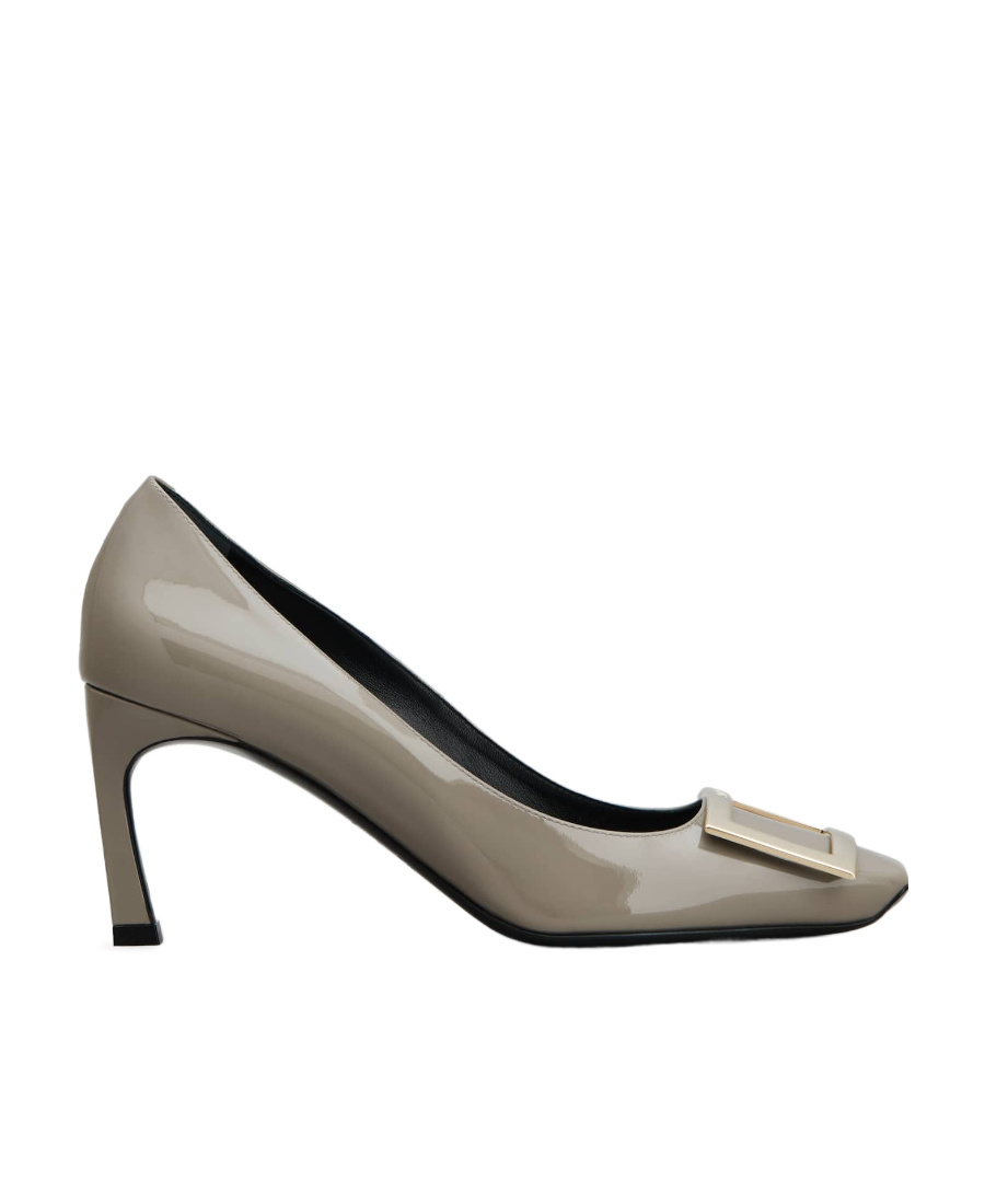 Roger Vivier Trompette Buckle Pumps In Gray