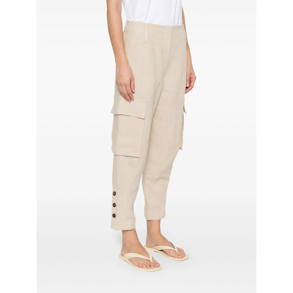Brunello Cucinelli Belt-loop Casual Pants In Nude