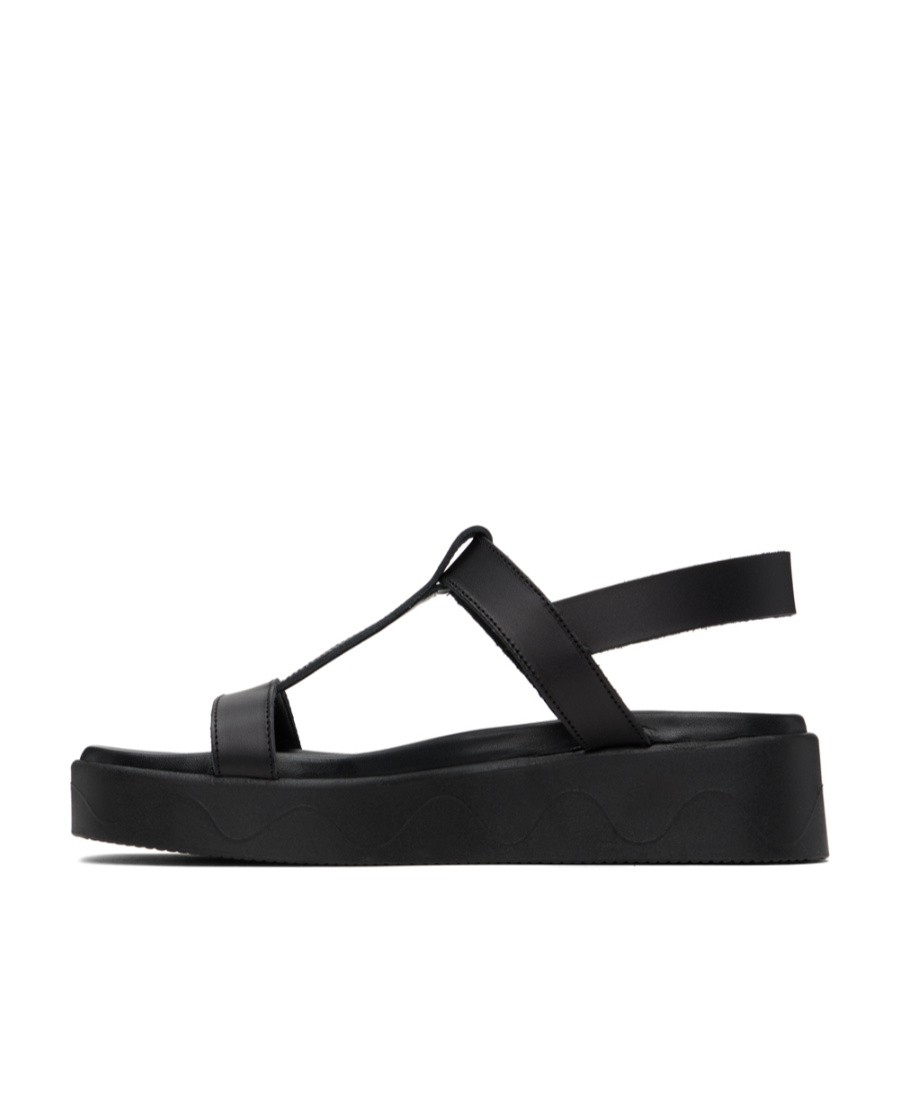 Ancient Greek Sandals Logo High-heeled Sandals In Black