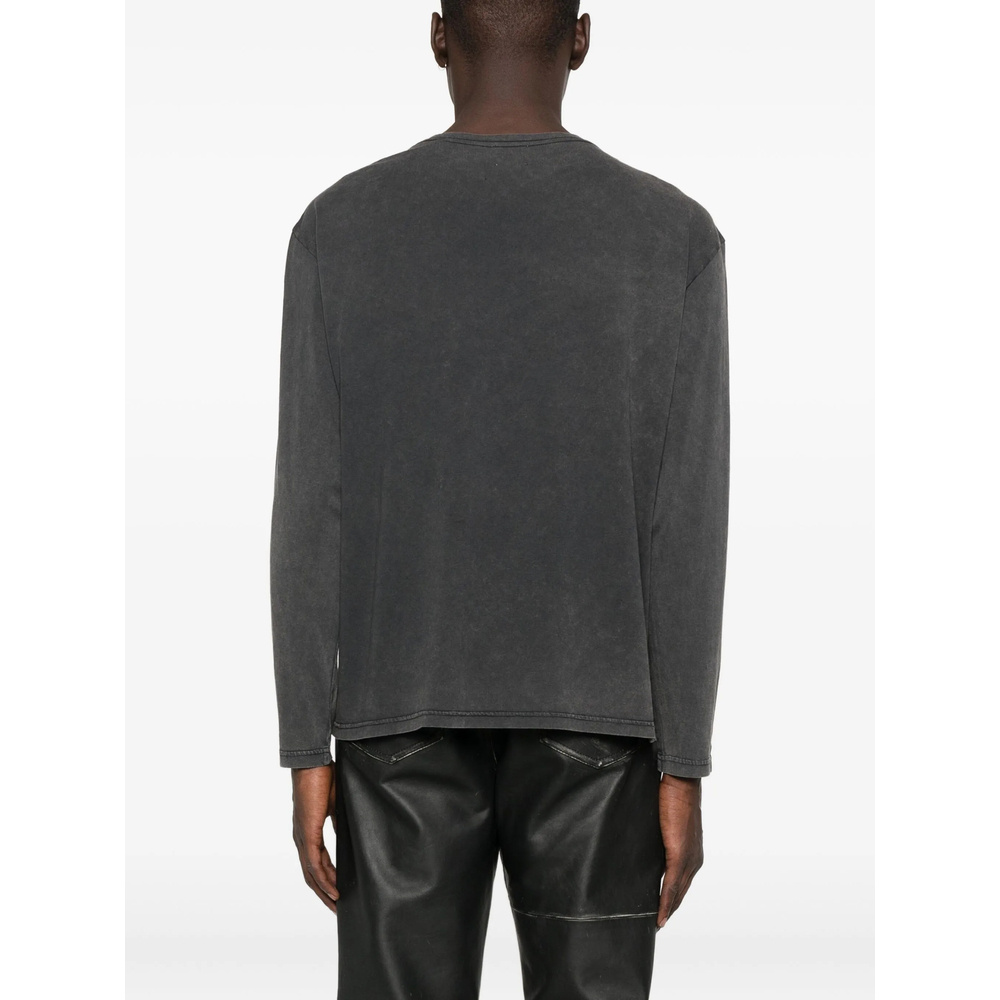 Isabel Marant Graphic-print Long-sleeve T-shirt In Gray