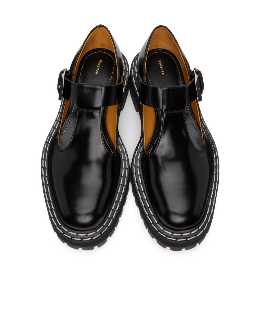 Shop Proenza Schouler Mary Jane Loafer Shoes In Black
