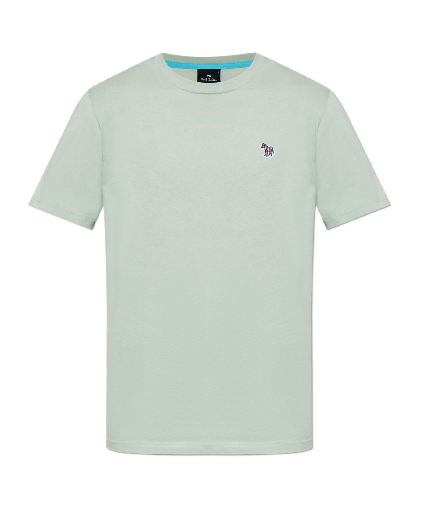 Shop Paul Smith Logo-embroidered T-shirt In Green