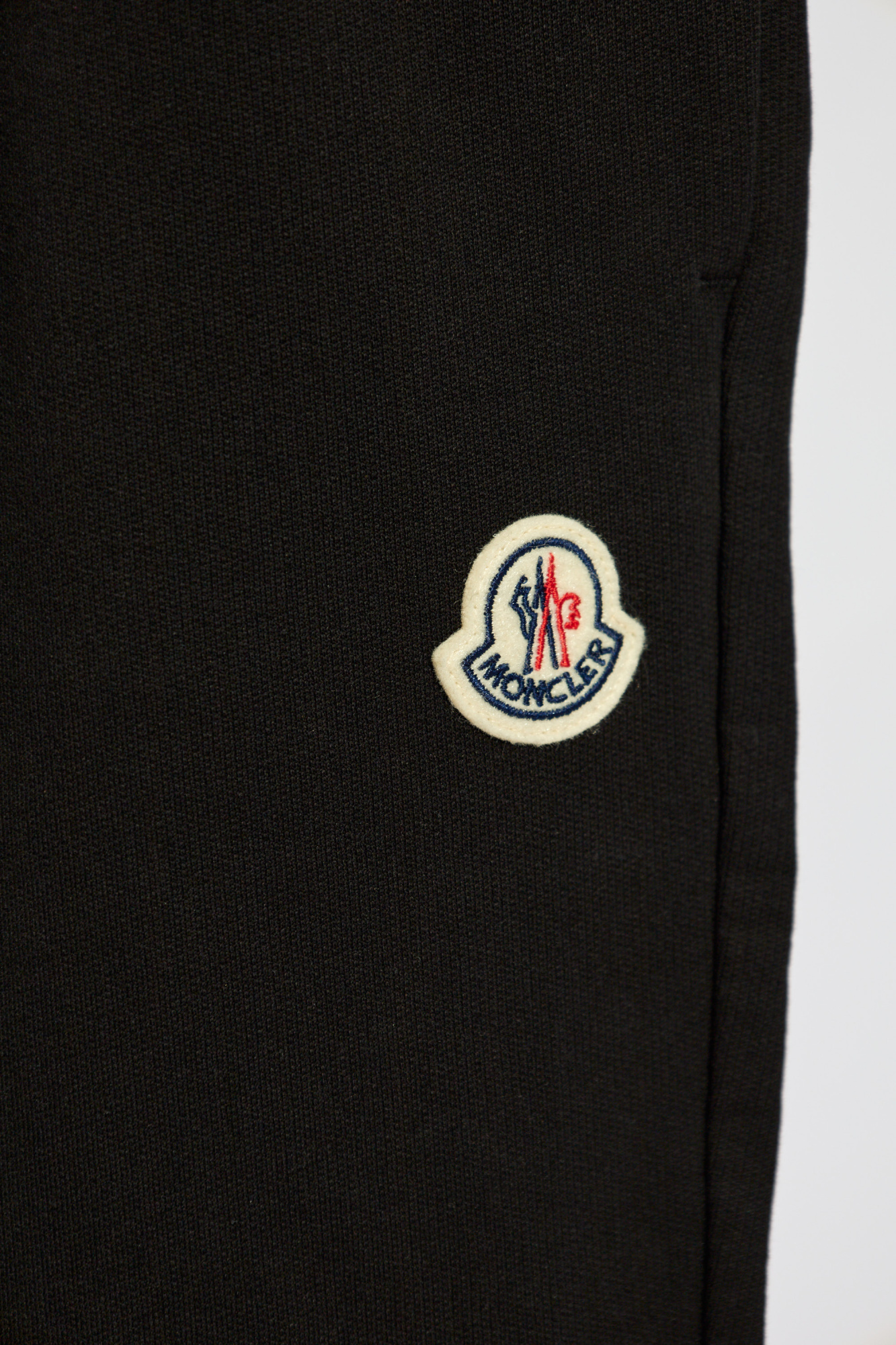 Shop Moncler Logo-patch Cotton Track Pants In Black