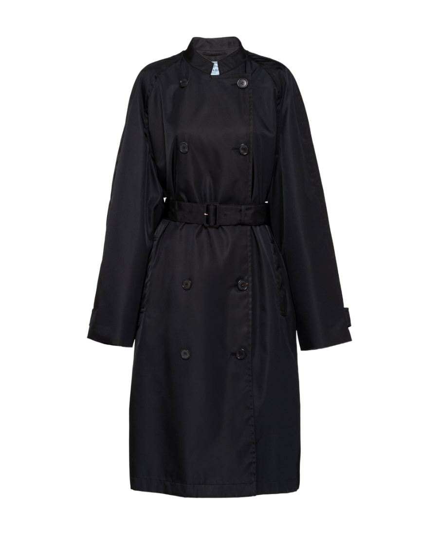 Shop Prada Re-nylon Raincoat In Black