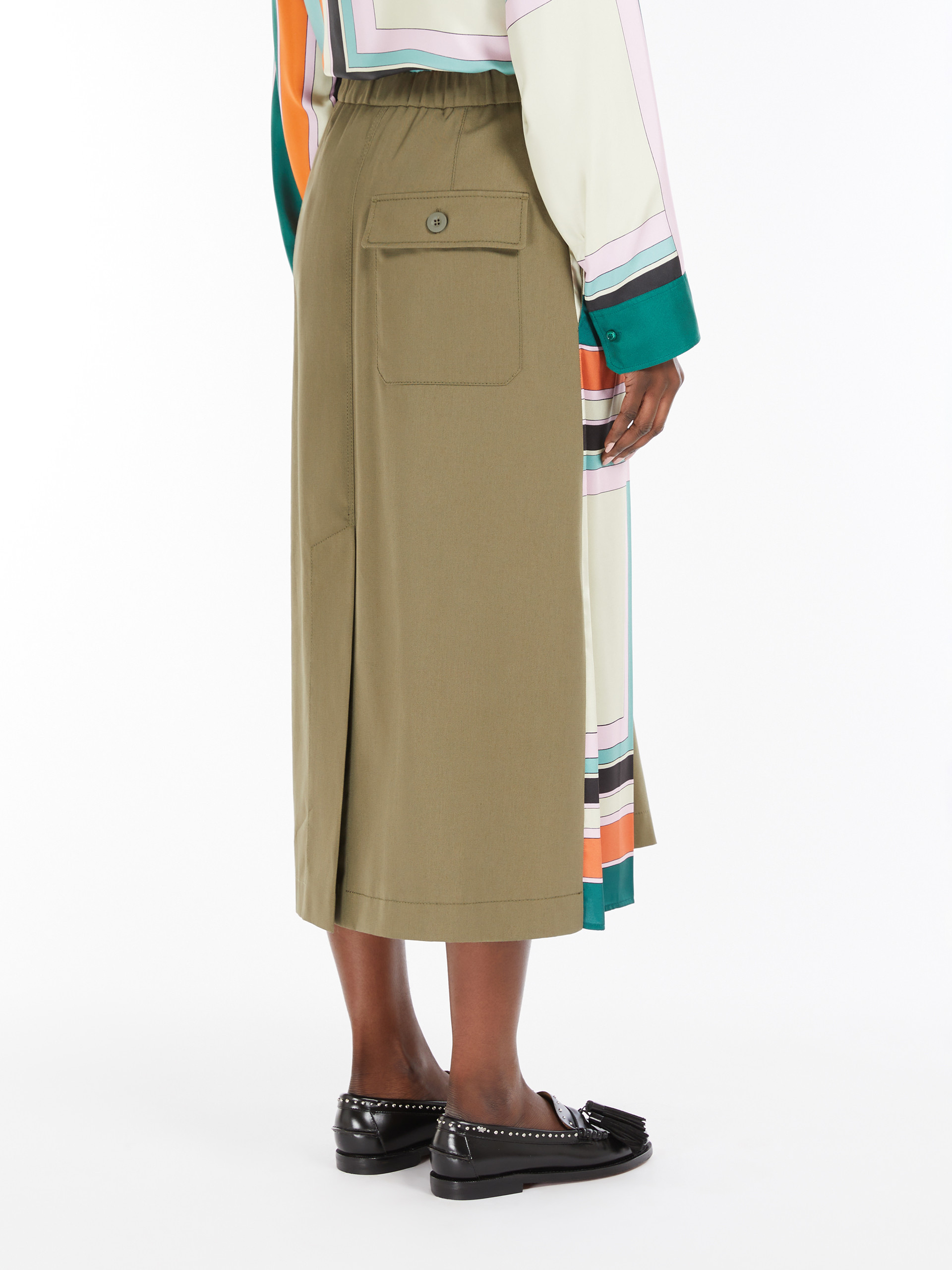 Weekend Max Mara Women's Lallo Skirt Khaki | Size 42 | 2515101031600002 In Brown