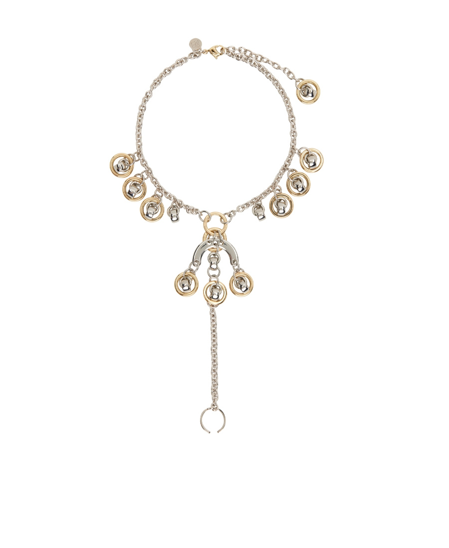 Rabanne Spring Ring Necklace In Yellow