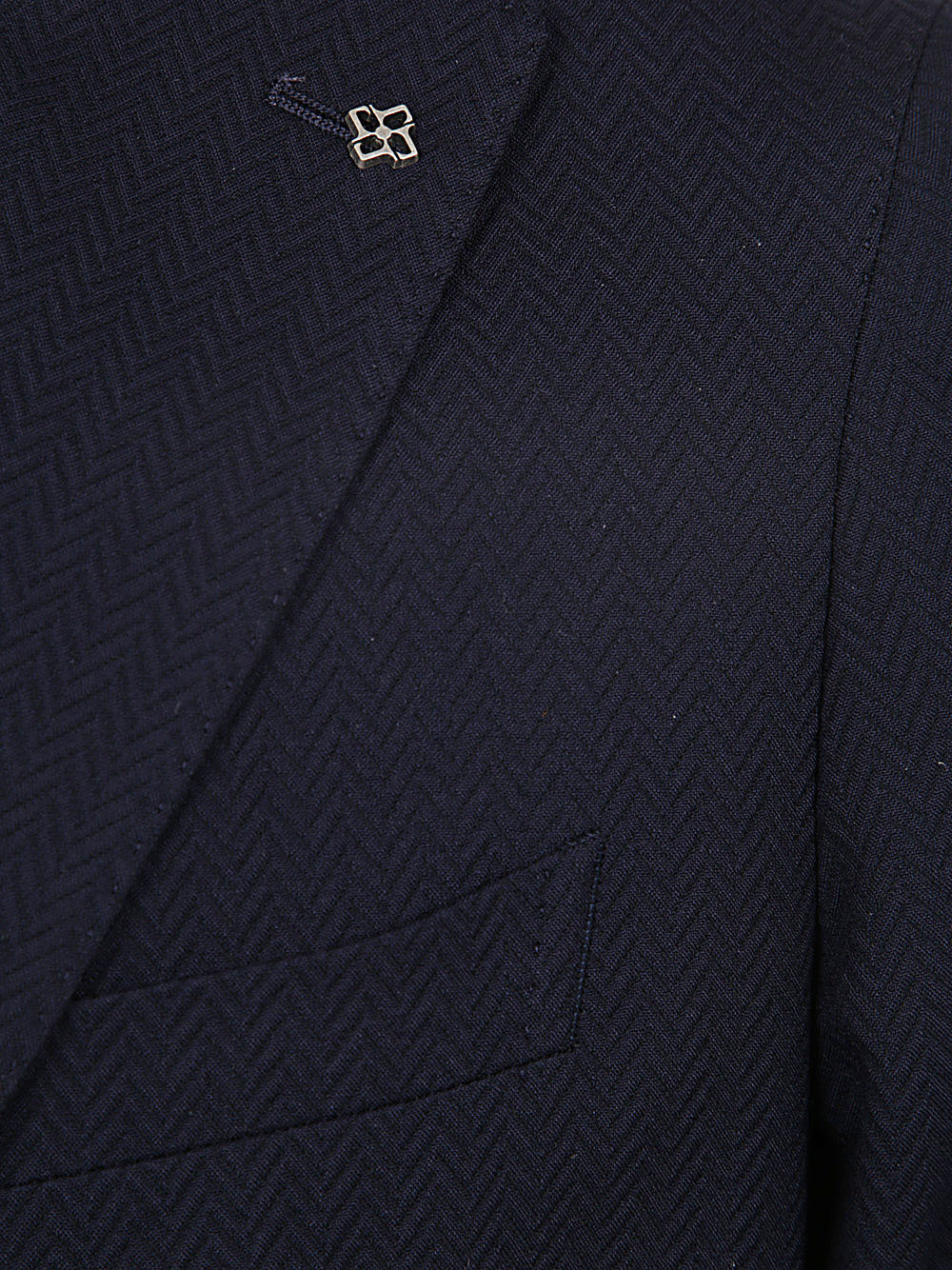 Tagliatore Notched-lapels Single-breasted Blazer In Black