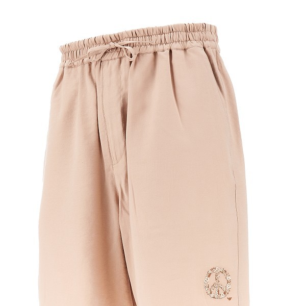 Emporio Armani Soft-touch Modal Bermuda Shorts With Peace-inspired Print In Nude