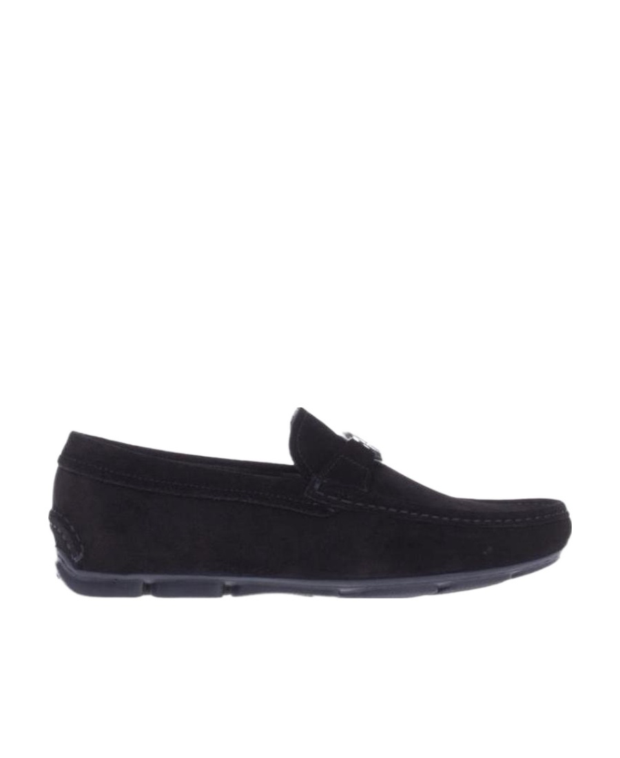Giorgio Armani Buckle Business Casual Shoes In Black
