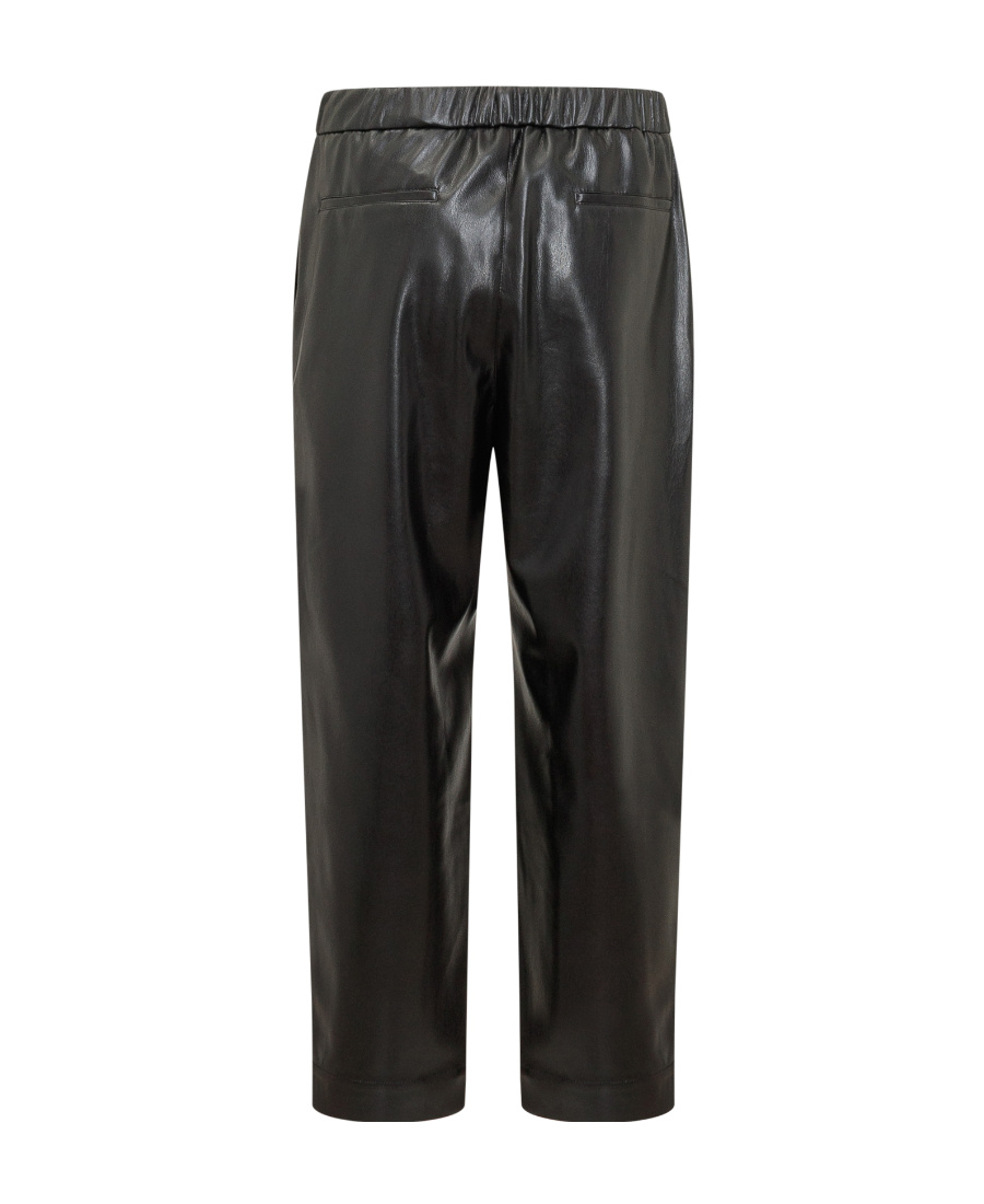 Nanushka Leather-look Straight-leg Trousers In Black
