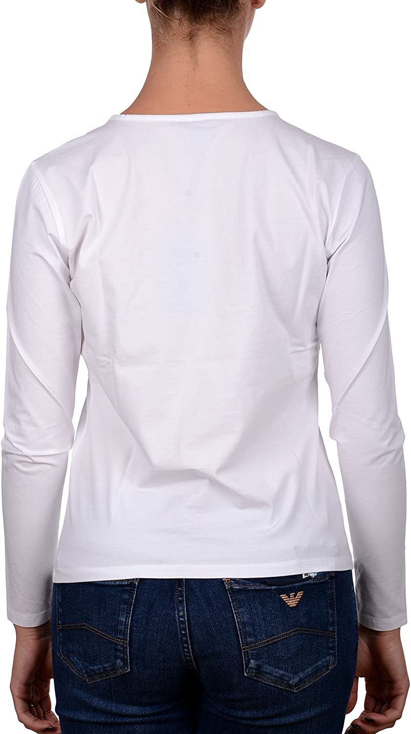 Shop Armani Jeans Long Sleeved T-shirt In White