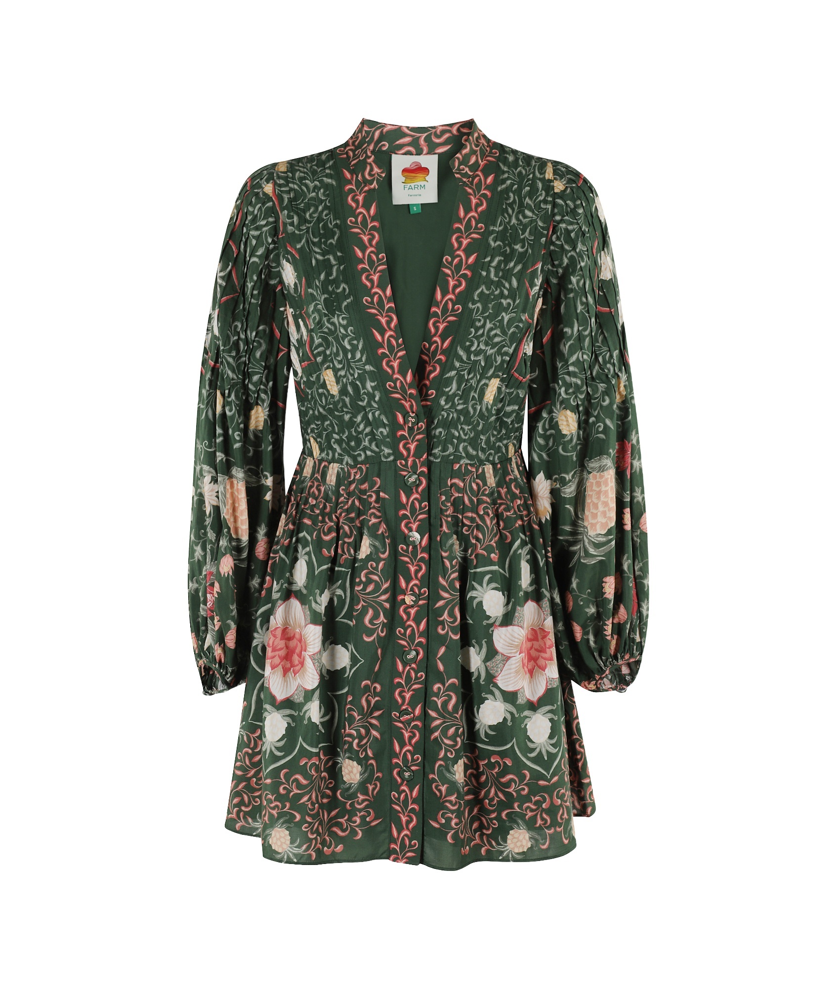 Farm Rio V-neck Long Sleeve Dress