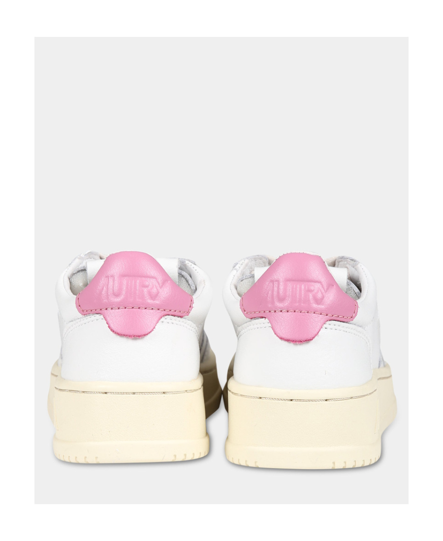 Autry Colour-block Panelled Leather Sneakers In White