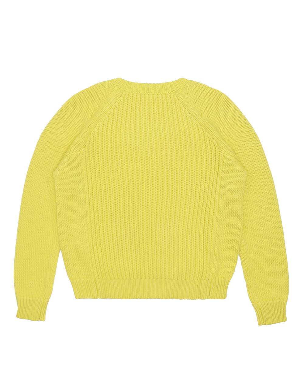 Weekend Max Mara Round Neck Long-sleeved Sweater In Yellow