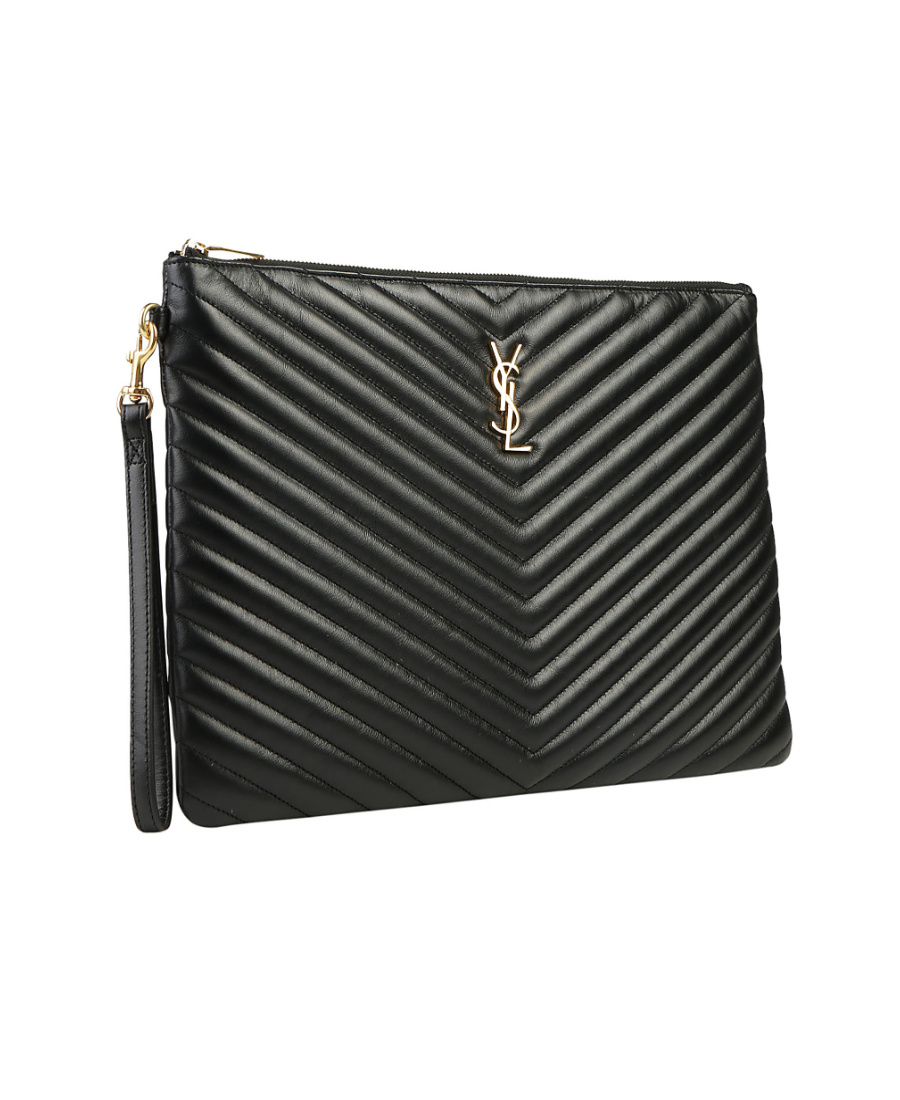 SAINT LAURENT MONOGRAM QUILTED DOCUMENT HOLDER