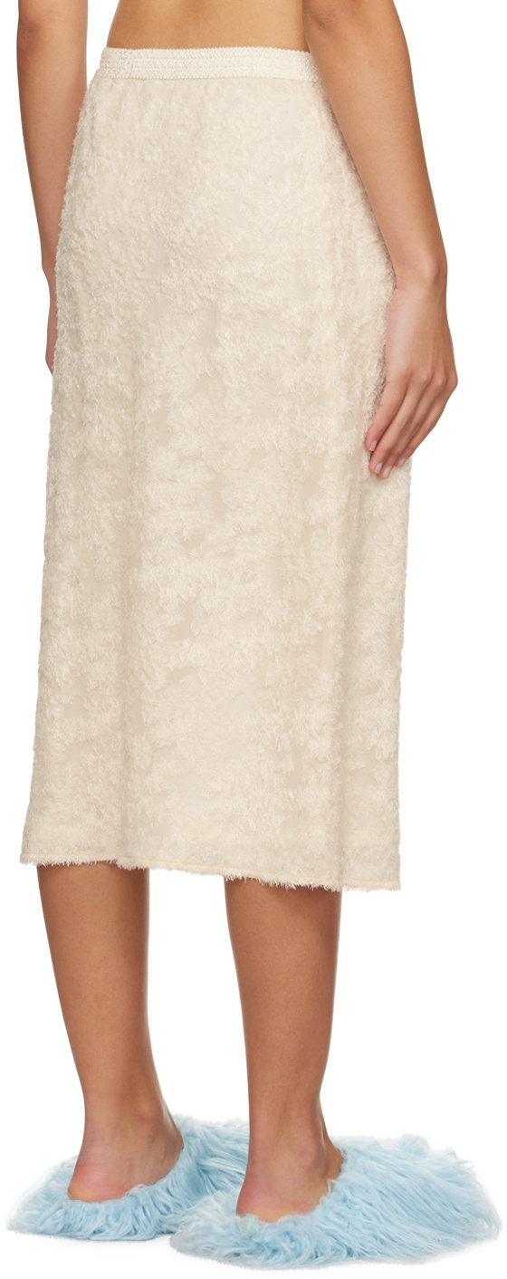 Song For The Mute Elastic Waist Skirt In White